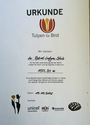 Bild Urkunde Tulpen f&uuml;r Brot 2026
